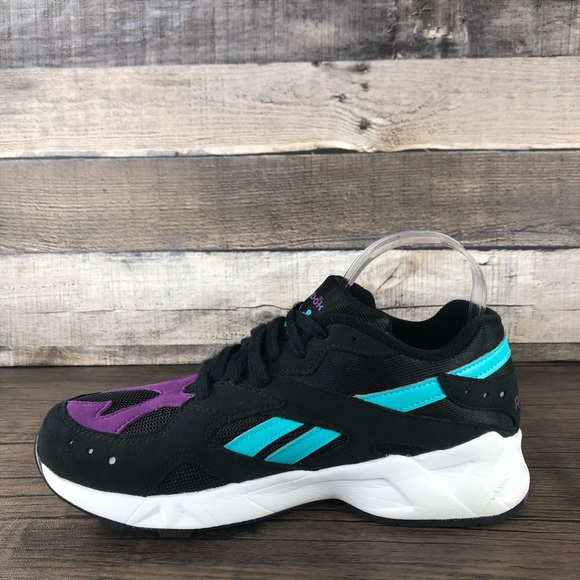 Reebok Aztrek Hexalite Sneakers Black Purple Teal Women's Size 7 - Picture 6 of 9